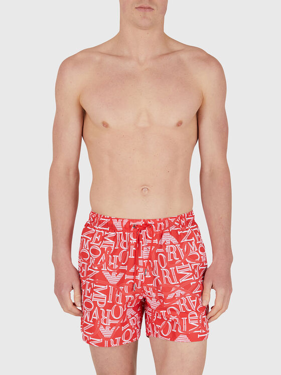 Pantaloni scurți de plajă cu monogramă imprimată - 1