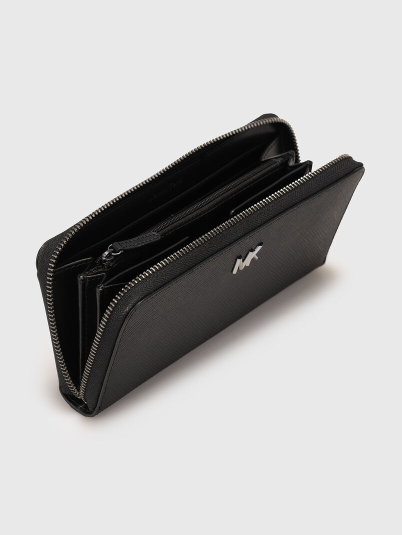Leather wallet with logo - 3