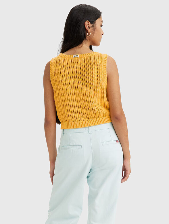 Orange knitted top - 2