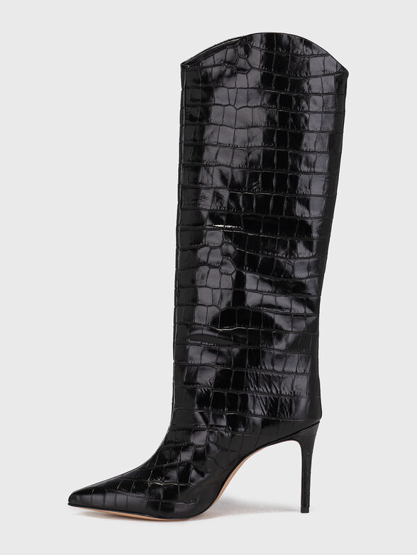 MARYANA brown croc-effect boots - 4