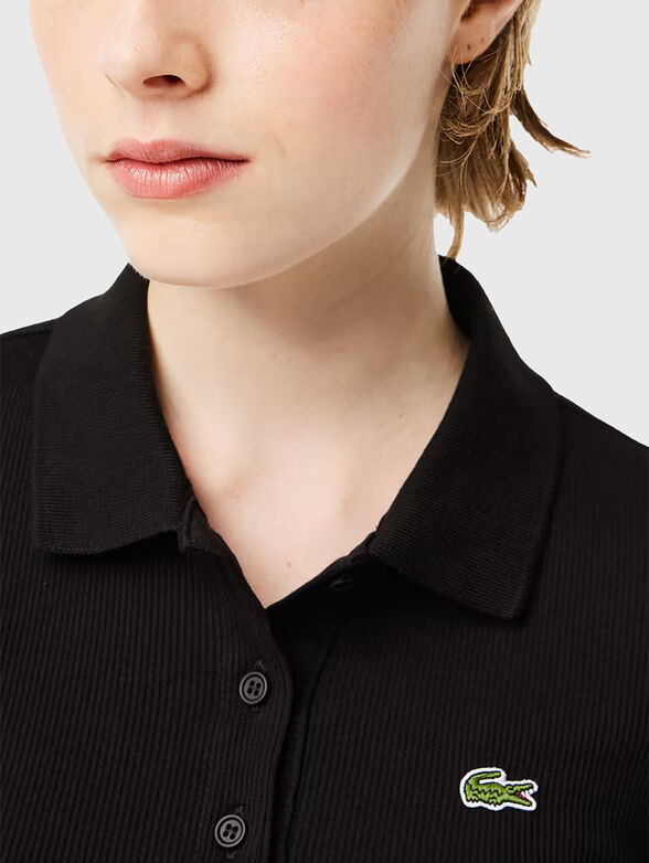 Slim-fit polo shirt in  black  - 4