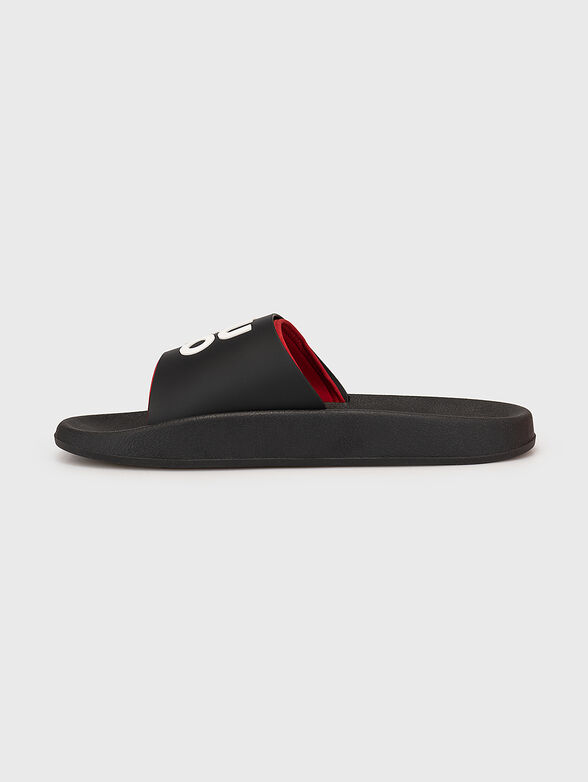 Black beach slides with logo detail - 4