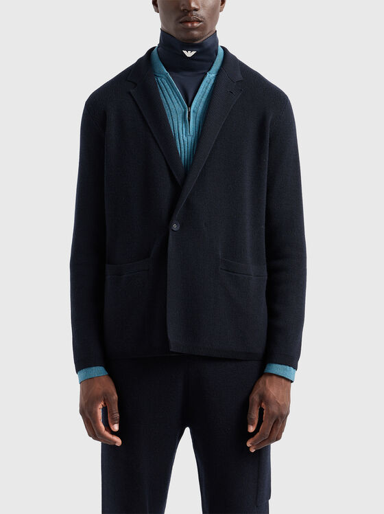 Blazer tricotat din amestec de lână - 1