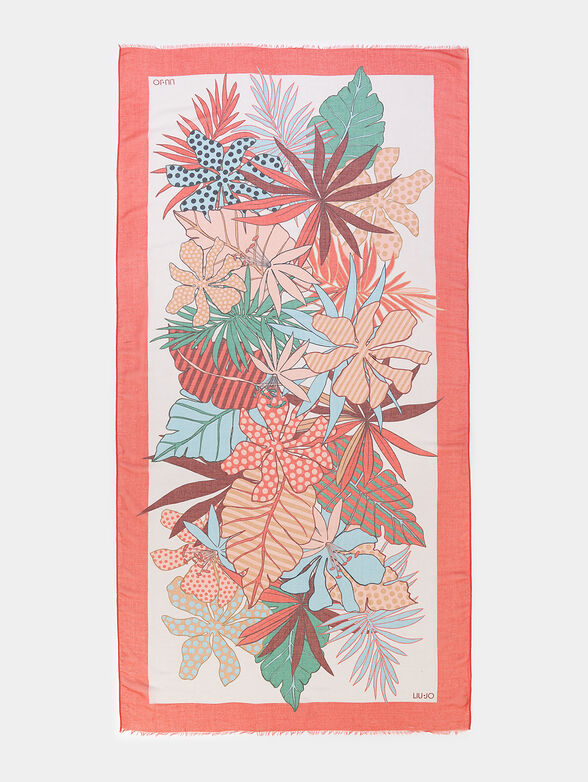 Rectangular scarf with print - 2