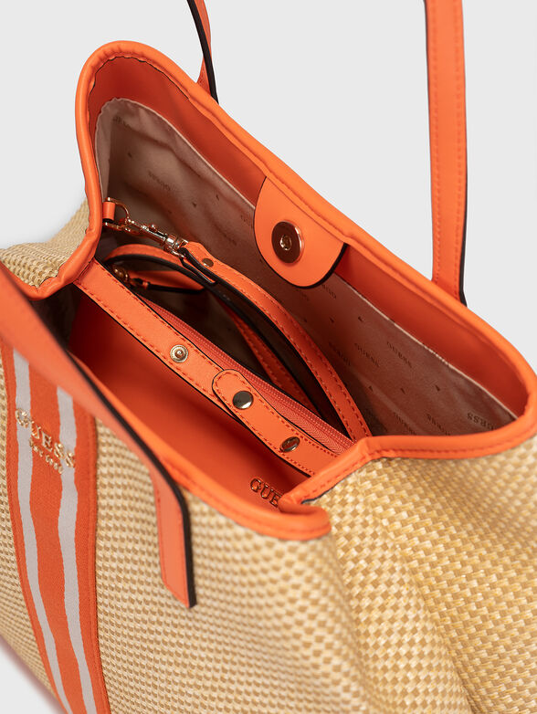 VIKKY tote bag with knitted texture - 6