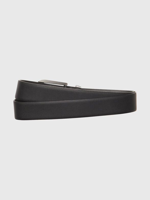 Leather belt with logo - 2