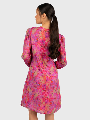 Multicolored dress with frilled detail - 3