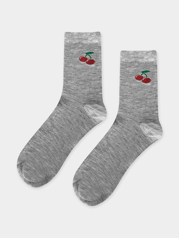 EASY LIVING grey socks with print - 1