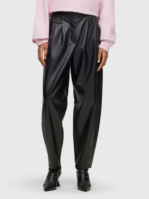 Black eco leather trousers 