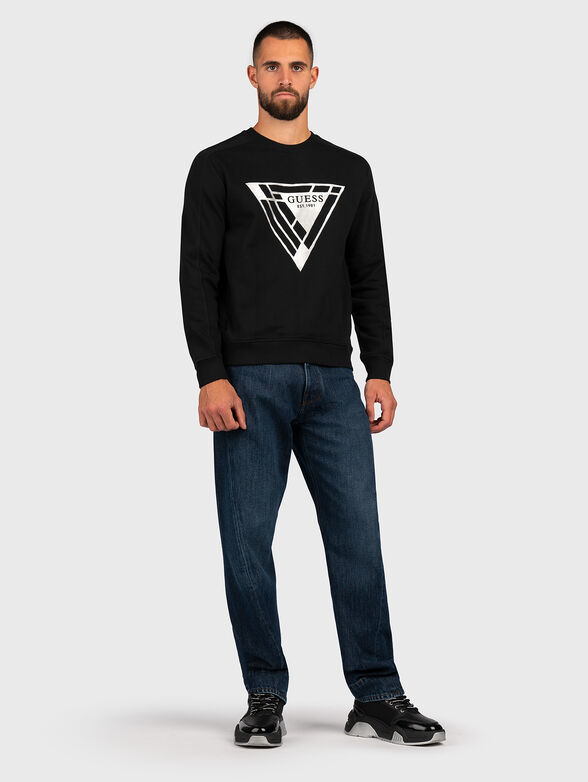 Sweatshirt with contrasting geometric print - 2