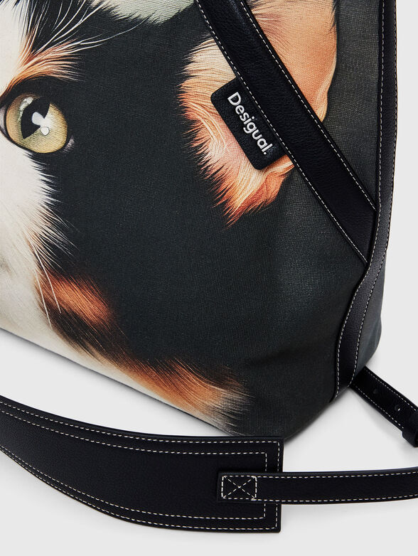 Printed textile shopper bag - 5
