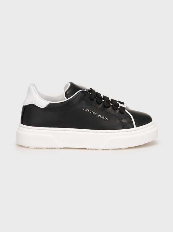 ICONIC black leather sneakers - 1
