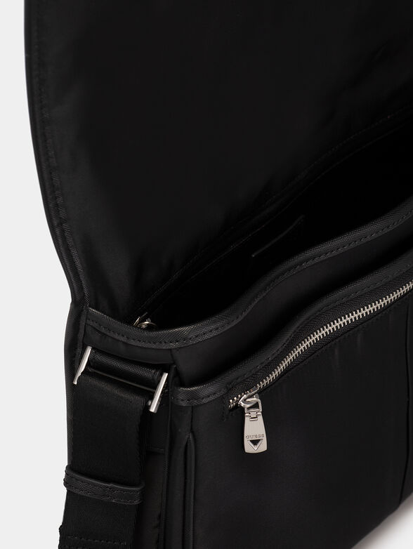 Textile crossbody bag with triangular logo detail - 6
