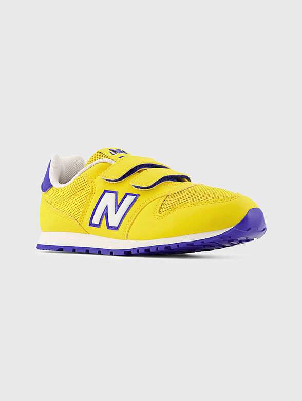 500 yellow sports shoes with logo detail - 2