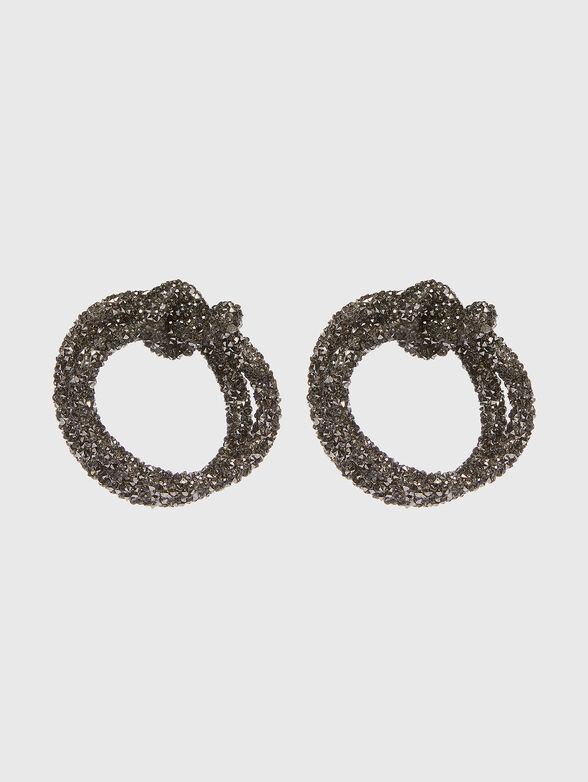 Earrings with rhinestones - 1