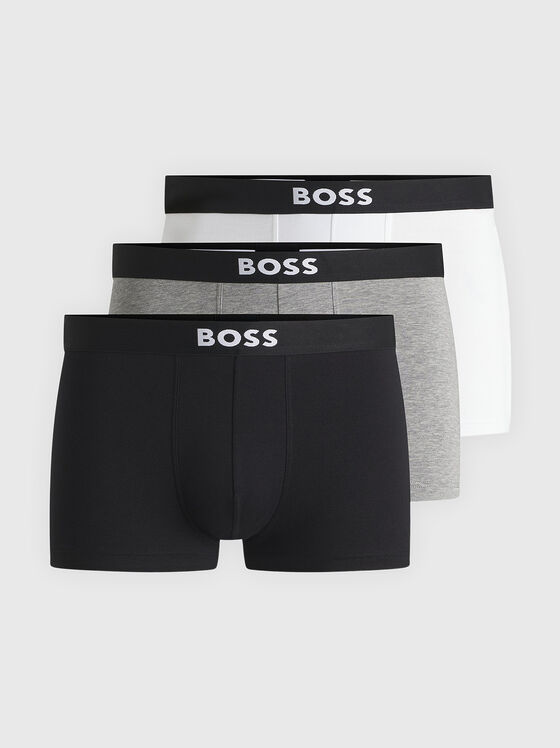 Set de trei perechi de boxeri cu logo - 1
