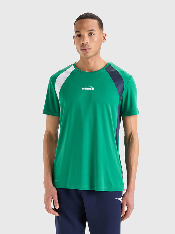 Tricou verde cu logo - 1