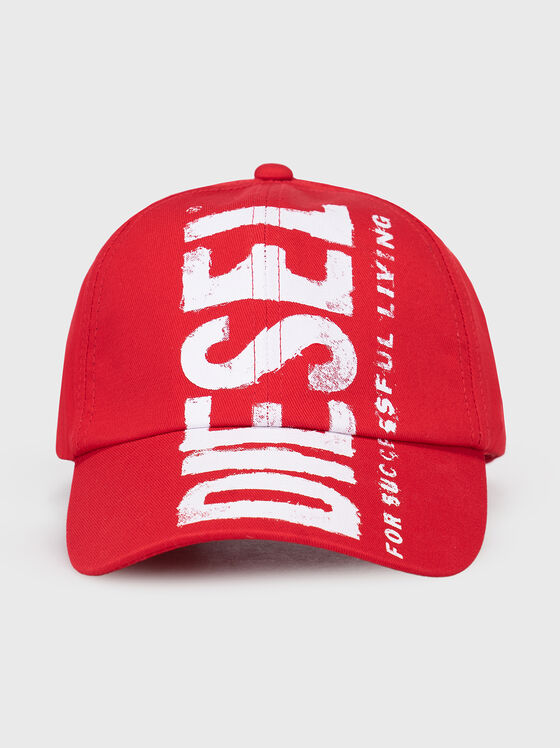 Șapcă roșie cu logo imprimat - 1