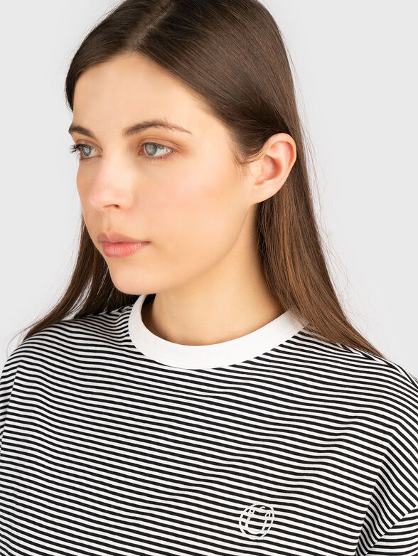 DERESI cotton T-shirt with oval neckline - 4