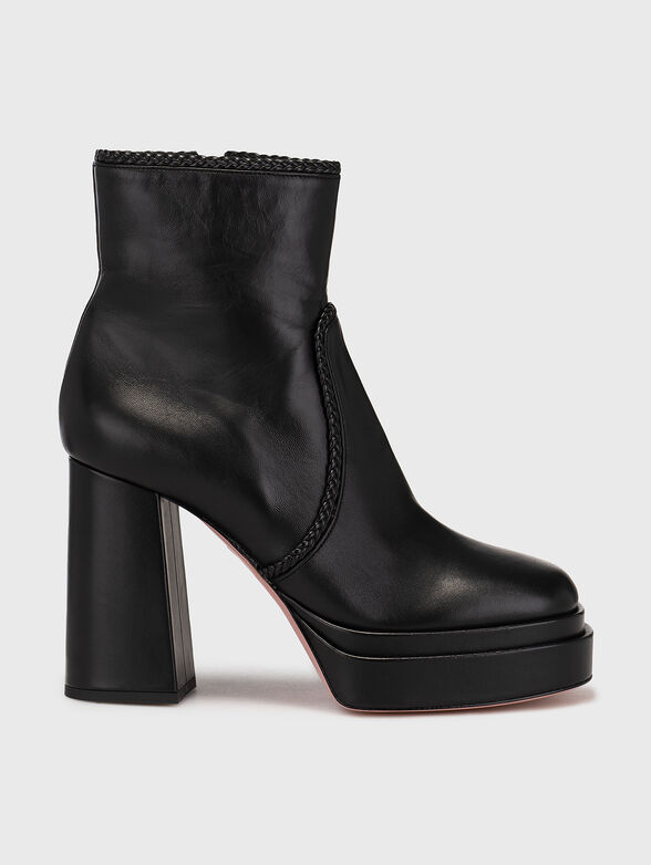 NELLY 01 leather ankle boots  with zip - 1