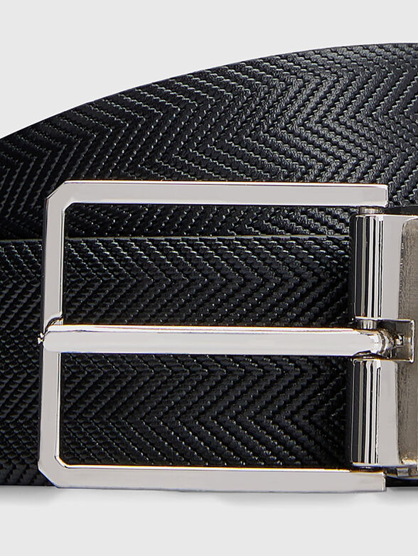 Black belt with embossed texture - 2