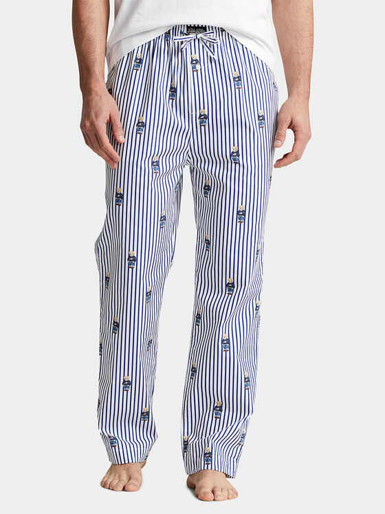 Polo Bear print striped pyjama bottoms - 1
