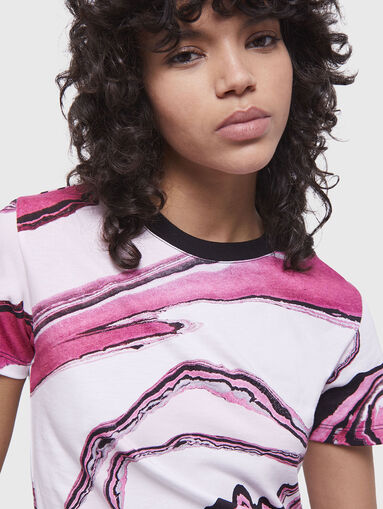 Cotton T-shirt with print - 5