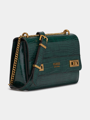 Beige bag with crocodile texture - 4