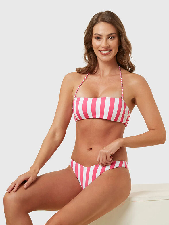ISLA bikini bottom with striped print - 4