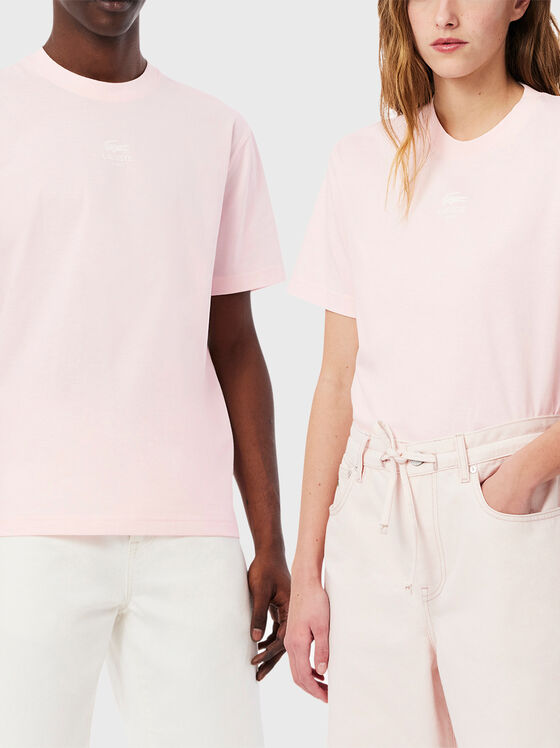 Tricou din bumbac cu logo - 1