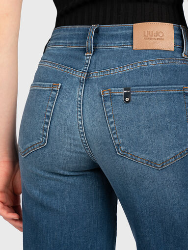 Dark blue jeans with wide legs - 3