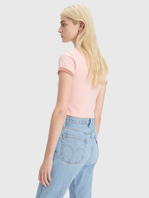 RINGER short pink T-shirt with print - 3