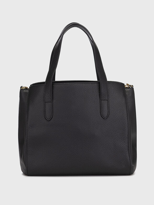 Black leather bag with golden details - 3