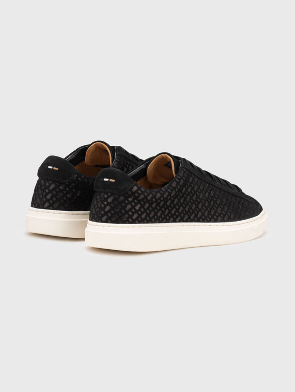 Suede sneakers with monogram - 3