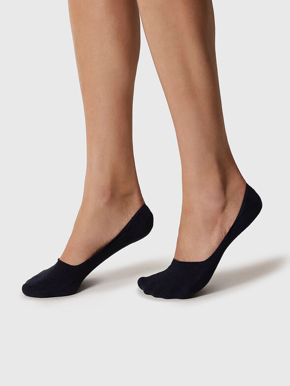 Set of three pairs of dark blue socks - 2