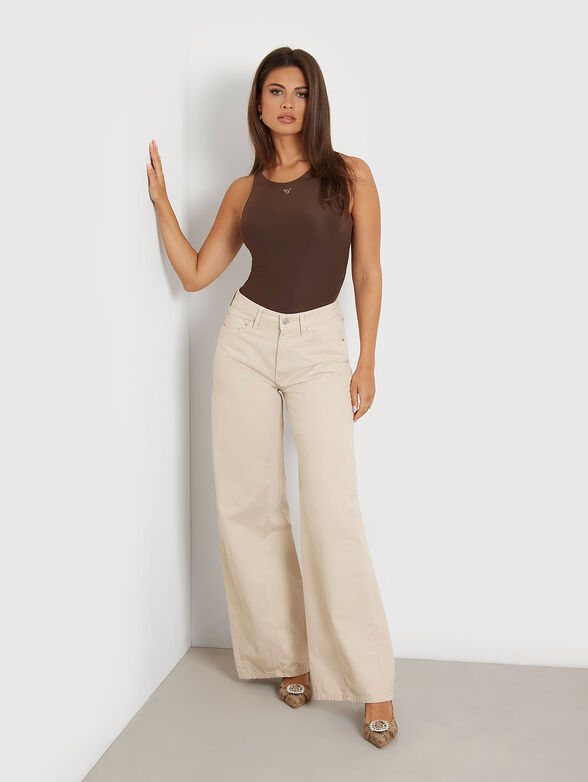 Brown top with logo - 2