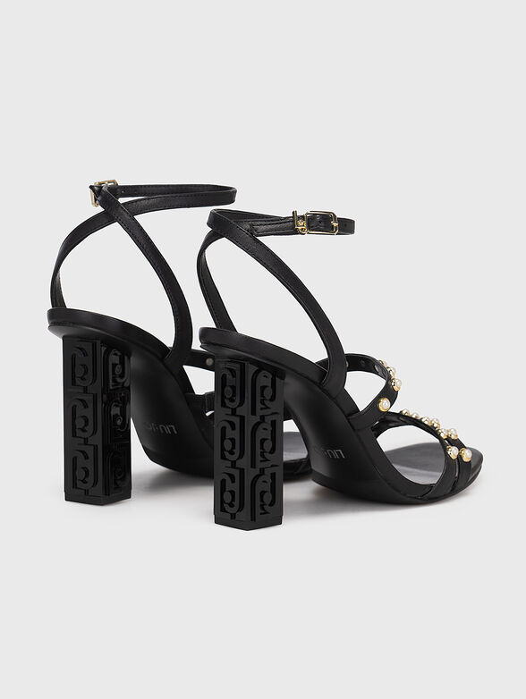 SERENA 03 sandals with embossed logo heel - 3