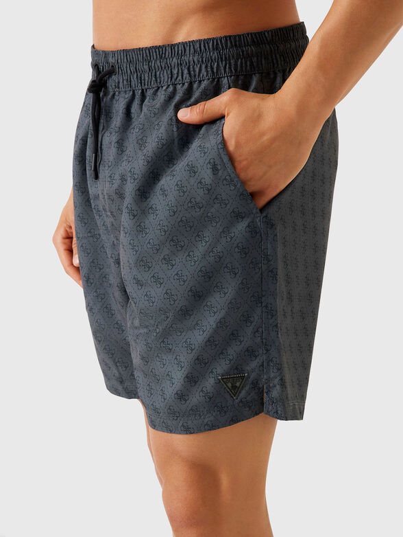 Beach shorts with monogram logo - 3