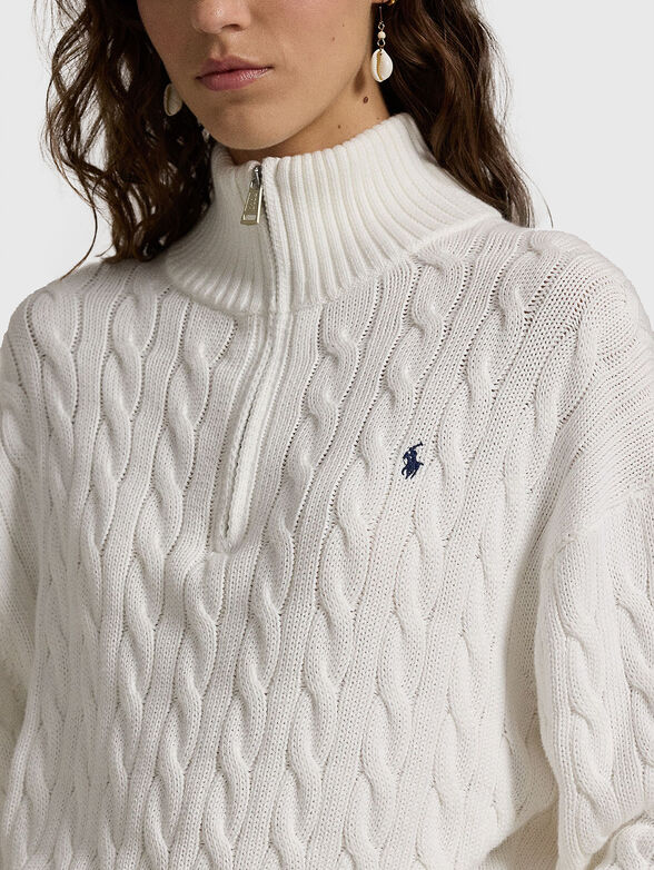 Sweater with zip collar - 4