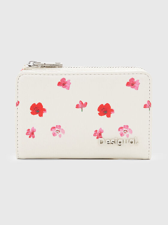 Small black wallet with floral print - 1