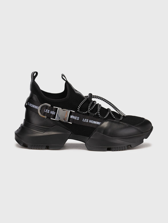 Black sneakers with metal details - 1