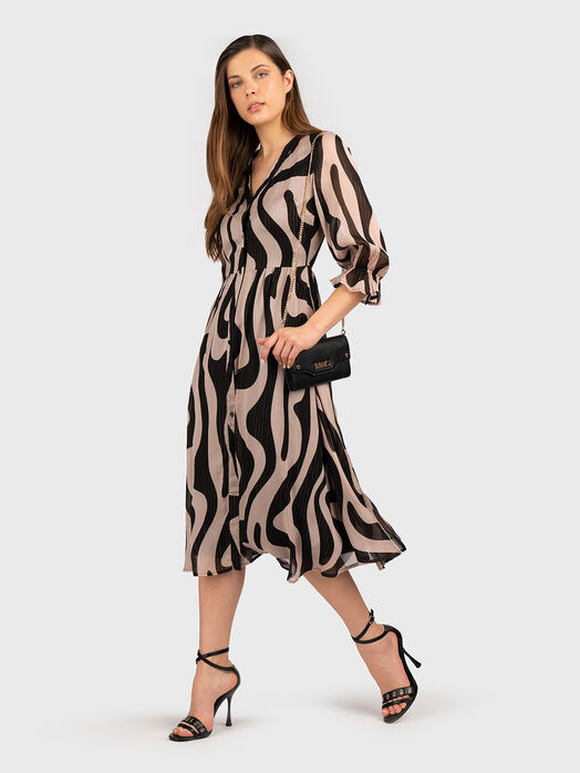 Midi dress from viscose