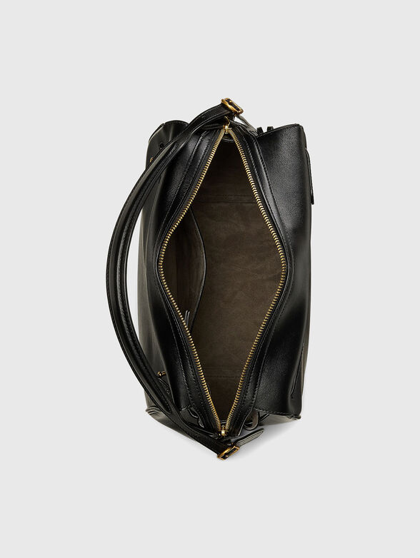 Leather satchel with logo - 6