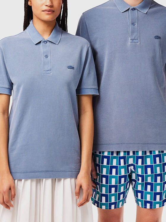 Tricou polo unisex albastru - 1