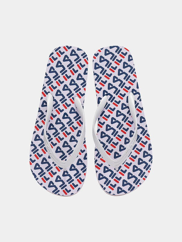 TROY LOGO flip-flops with monogram logo print - 6