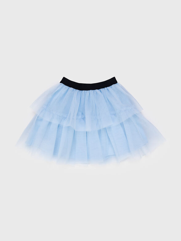 Blue skirt with ruffles and logo detail - 2