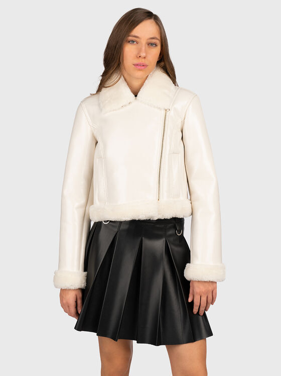 Biker jacket in white color - 1