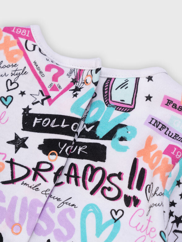Jumpsuit with multicolored print and logo detail - 4