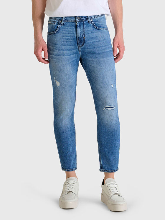 Blugi skinny KARL cu rupturi - 1