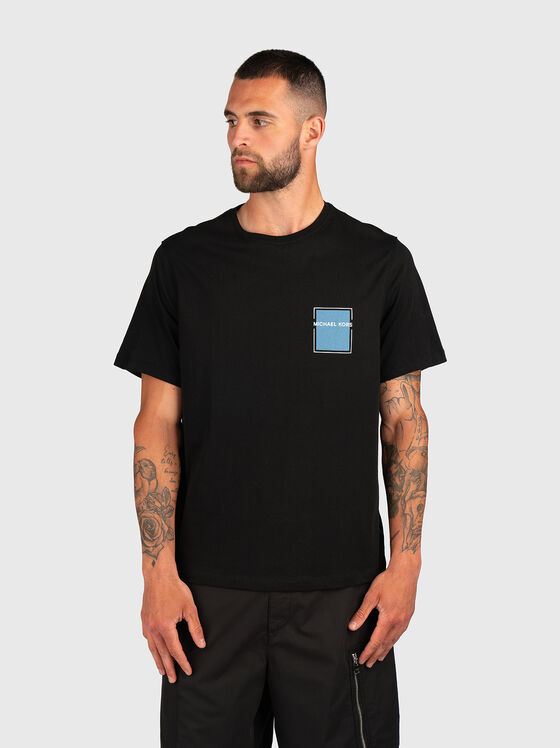 Tricou din bumbac cu accent pe spate - 1